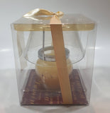 Lumina Lamp Style Metal and Glass Wax Candle Holder In Box 5 1/2"