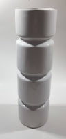 Torre & Tagus Collection Modern Stacked Cylinders Cylindrical White 12" Flower Vase
