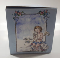 Casa Elite Angle Baby Themed 7" Long Resin Candle Holder with Glass Cup Designed By M. Valenti New in Box