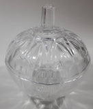 Vintage RCR Royal Crystal Rock Leaded Crystal Glass 7" Tall Lidded Candy Dish Made In Italy