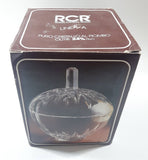 Vintage RCR Royal Crystal Rock Leaded Crystal Glass 7" Tall Lidded Candy Dish Made In Italy