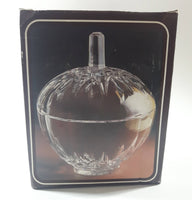 Vintage RCR Royal Crystal Rock Leaded Crystal Glass 7" Tall Lidded Candy Dish Made In Italy