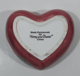 Harry And David Heart Shaped Rose Themed Pink and White Ceramic Trinket Box