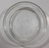 Set of 4 Bamboo Themed Clear Embossed Glass Bowl Dishes