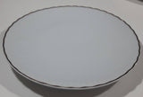 Set of 8 Curtea De Arges Fine Porcelain White with Gold Trim 7 1/2" Diameter China Side Plate Dishes Made in Romania