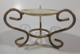 Ornate Metal Footed Candle Stand Holder 4 1/4" Tall