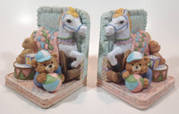 Horse and Teddy Bear Themed 4 3/4" Tall Heavy Resin Bookends