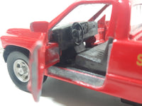 Maisto Dodge Ram Pickup Truck Search & Rescue Red 1/46 Scale Pull Back Die Cast Toy Car Vehicle with Opening Doors