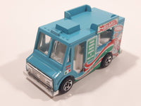 2014 Hot Wheels HW City Works Good Humor Truck Pizza Aqua Blue Catering Food Truck Die Cast Toy Car Vehicle