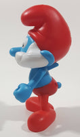 2016 Burger King Peyo Smurfs The Lost Village Papa Smurf Character 5" Tall Plastic Toy Figure