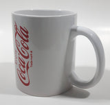 Enjoy Coca Cola Two Polar Bears Cuddling White 3 3/4" Tall Ceramic Coffee Mug Cup