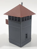 Grey and Brown Plastic Railroad Model Outpost Lookout Tower Building