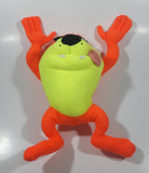 2014 Toy Factory Warner Bros Looney Tunes Taz Neon Orange 14" Tall Plush Toy Character