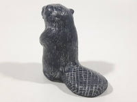 A Wolf Original Beaver Soapstone Carved Sculpture Ornament