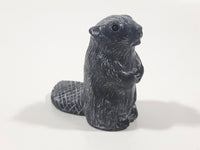 A Wolf Original Beaver Soapstone Carved Sculpture Ornament
