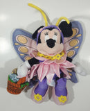 Disney Minnie Mouse Purple Butterfly with Easter Egg Basket 10" Tall Stuffed Plush Toy Character