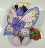 Disney Minnie Mouse Purple Butterfly with Easter Egg Basket 10" Tall Stuffed Plush Toy Character