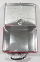 2013 Tin Box Co. Disney Minnie Mouse Pink and White Polka Dot Embossed Tin Metal Lunch Box