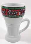 Mann Made Mugs Exclusive Coca Cola White Stained Glass Pattern 5 1/2" Tall Ceramic Mug Cup