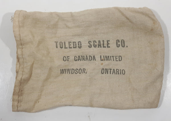 Vintage Toledo Scale Co. of Canada Limited Windsor Ontario Metal Coin Bag 4 1/2" x 7"
