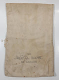 Vintage Royal Bank of Canada Large 9" x 14" Canvas Cash Money Coin Bag