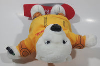Very Hard To Find Coca Cola Polar Bear Snowboarder 8" Tall Toy Stuffed Animal Plush Mascot Character