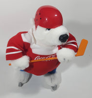 Very Hard To Find Coca Cola Polar Bear Ice Hockey Player 8" Tall Toy Stuffed Animal Plush Mascot Character