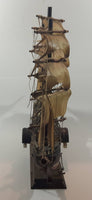 Vintage Savannah 1819 Tall Ship Side Wheels Steam Paddle Boat Model 20" Long