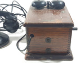 Antique 1935 Western Electric Black Telephone Phone and Wood Ringer Box Made in USA