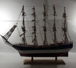 Vintage Estrellas Del Mar No. 212 German Clipper Deutschdlan Wood Tall Ship Model Large 33" Long