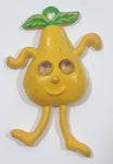 Yellow Pear with Arms and Legs Fruit Shaped Fridge Magnet
