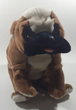 1990 Unipak Brown and White Bull Dog 16" Long Toy Stuffed Plush Animal