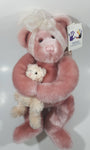 Gund Peoples the Diamond Store Pink Bear Holding Small Cream Bear 15" Tall Toy Stuffed Animal Plush New with Tags