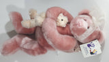 Gund Peoples the Diamond Store Pink Bear Holding Small Cream Bear 15" Tall Toy Stuffed Animal Plush New with Tags