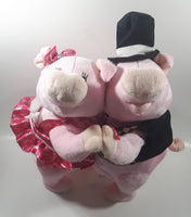 Rare Clothing Version Cuddle Barn Fred & Astelle Singing and Dancing To Mambo  No 5 by Lou Bega Animated Robotic Pink Pig Couple 15" Tall