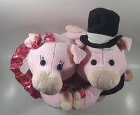 Rare Clothing Version Cuddle Barn Fred & Astelle Singing and Dancing To Mambo  No 5 by Lou Bega Animated Robotic Pink Pig Couple 15" Tall