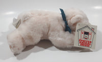 The Stuffed Animal House White Teddy Bear 7 1/2" Long Toy Stuffed Animal Plush New with Tags