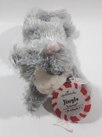 Hallmark Jingle Grey Cat Meowing 8 1/2" Long Toy Stuffed Plush Animal New with Tags