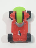 Kinder Surprise MPG #11 Orange and Green Plastic Snap Together Toy Race Car Vehicle