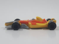 2011 Kinder Surprise Sprinty MPG DC239 #28 Yellow and Orange Plastic Snap Together Toy Race Car Vehicle