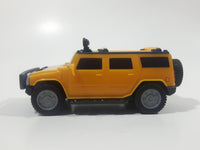 2006 McDonald's #2 Hummer H2 Push and Go Friction Motorized Yellow Plastic Die Cast Toy Car Vehicle