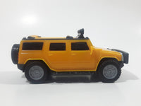 2006 McDonald's #2 Hummer H2 Push and Go Friction Motorized Yellow Plastic Die Cast Toy Car Vehicle