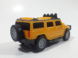 2006 McDonald's #2 Hummer H2 Push and Go Friction Motorized Yellow Plastic Die Cast Toy Car Vehicle