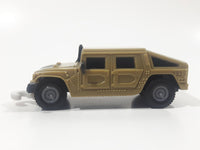 2006 McDonald's #4 Hummer H1 Push and Go Friction Motorized Beige Brown Sand Plastic Die Cast Toy Car Vehicle with Winch