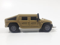 2006 McDonald's #4 Hummer H1 Push and Go Friction Motorized Beige Brown Sand Plastic Die Cast Toy Car Vehicle with Winch