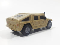 2006 McDonald's #4 Hummer H1 Push and Go Friction Motorized Beige Brown Sand Plastic Die Cast Toy Car Vehicle with Winch