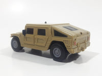 2006 McDonald's #4 Hummer H1 Push and Go Friction Motorized Beige Brown Sand Plastic Die Cast Toy Car Vehicle with Winch