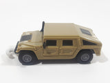 2006 McDonald's #4 Hummer H1 Push and Go Friction Motorized Beige Brown Sand Plastic Die Cast Toy Car Vehicle with Winch