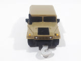 2006 McDonald's #4 Hummer H1 Push and Go Friction Motorized Beige Brown Sand Plastic Die Cast Toy Car Vehicle with Winch