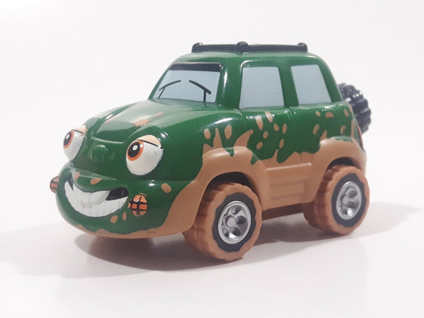 2000 Chevron Mini Cars Freddy 4-Wheeler MC 4 Green and Brown Plastic Die Cast Toy Car Vehicle